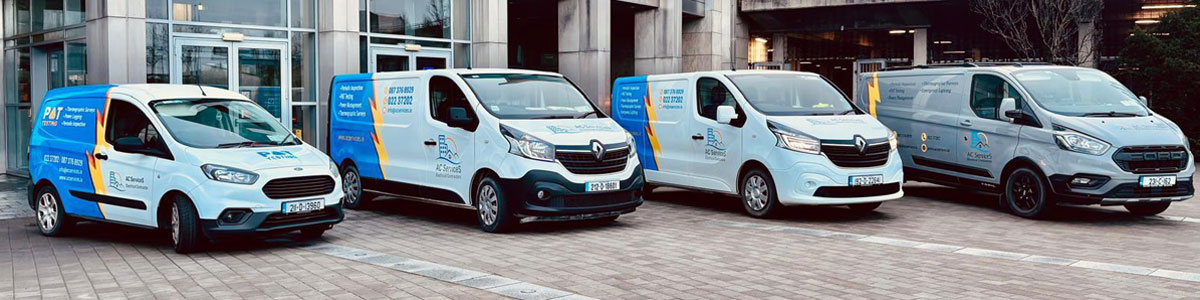 AC Services PAT Testing & Commercial Electrical Services Vans